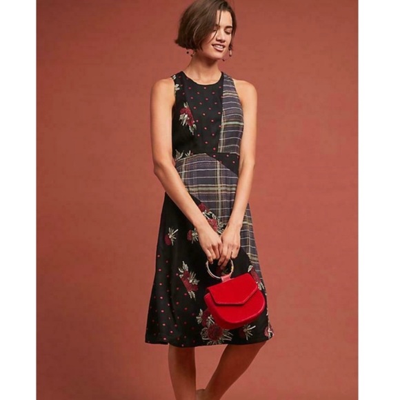 Anthropologie Dresses & Skirts - Anthropologie Maeve Alva Plaid Floral Dot Dress